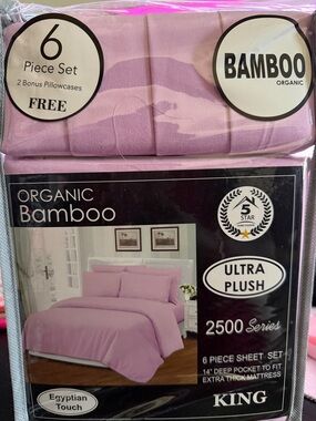 BAMBOO Organic Ultra Plush King Sheet Set - Lilac 27